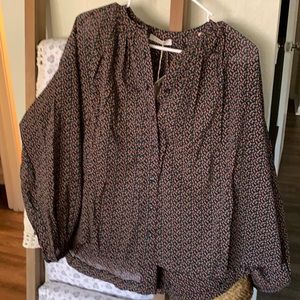 New with tags Doen Jane blouse Navy Bisou